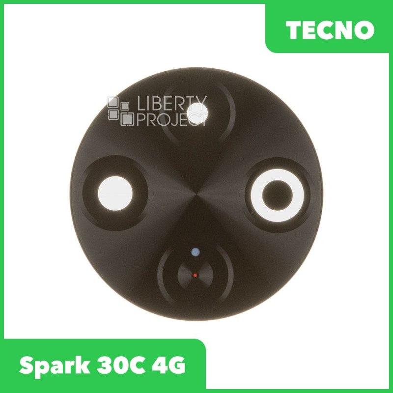 Стекло задней камеры для Tecno Spark 30C 4G (KL5n) (черный)