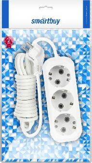 Удлинитель с заземлением SMARTBUY (SBE-16-3-03-Z) 3 гнз х 3,0 м (16А/3.5кВт, ПВС 3х1.0)