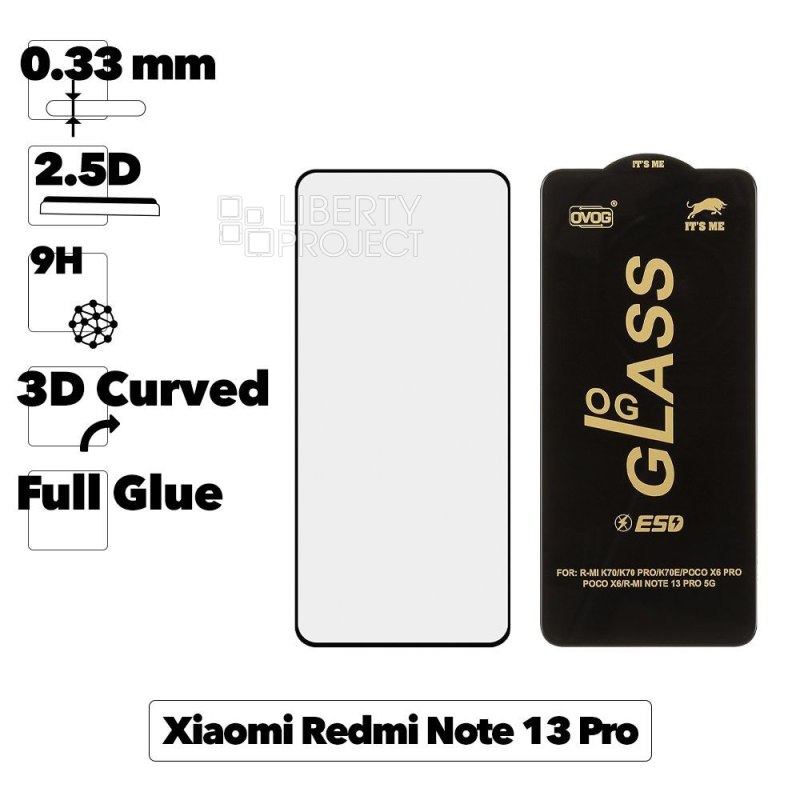 Защитное стекло IT`S ME для Xiaomi Redmi Note 13 Pro 5G Full Glue (черное)