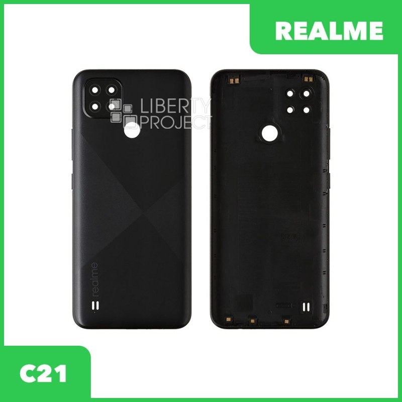 Задняя крышка для Realme C21 (черный)