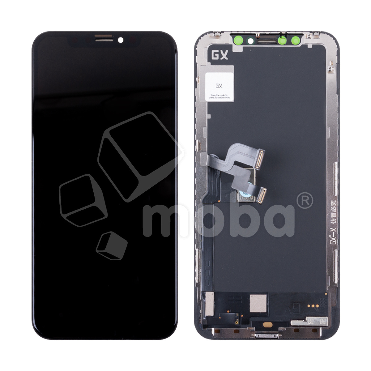 Дисплей для iPhone X (A1865/A1901) в сборе с тачскрином Черный - GX (Hard OLED)