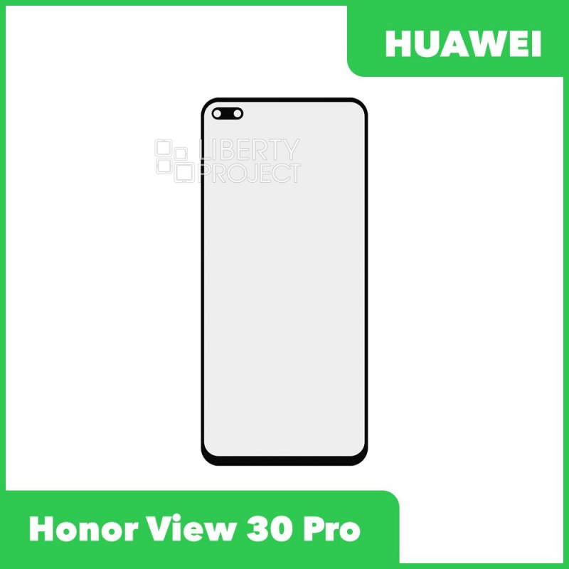Стекло + OCA плёнка для переклейки Huawei Honor View 30 Pro (OXF-AN10) (черный)