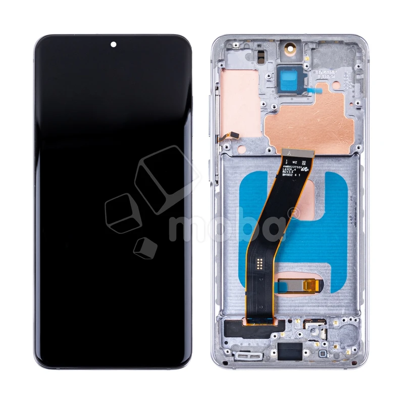 Дисплей для Samsung Galaxy S20 (G980F) модуль с рамкой Серый - (OLED) (Full Size)