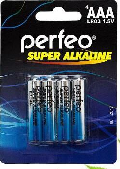 Элементы питания PERFEO LR03-4BL SUPER ALKALINE (120)