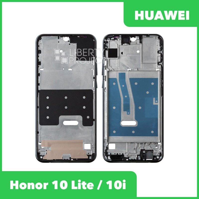 Рамка дисплея (средняя часть) Huawei Honor 10 Lite/10i/20e (HRY-LX1 HRY-LX1T) (черный)
