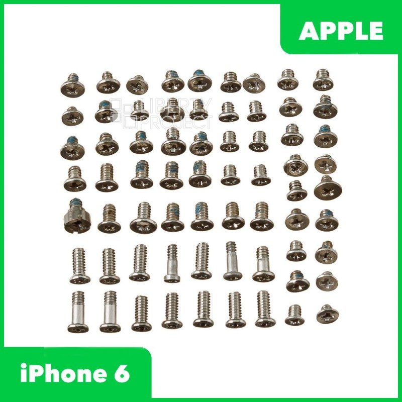 Винты для iPhone 6 (полный набор + 2 нижних винта)