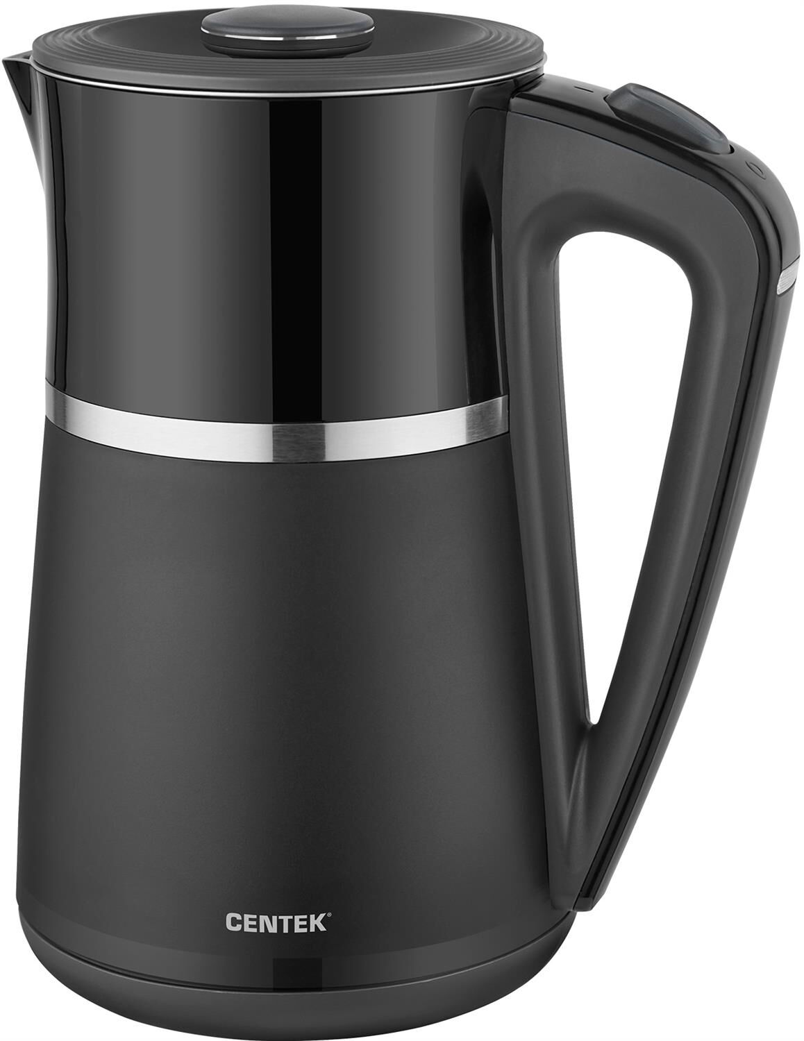 Чайник электрический CENTEK CT-0028 Black (1,7л. металл/пластик)