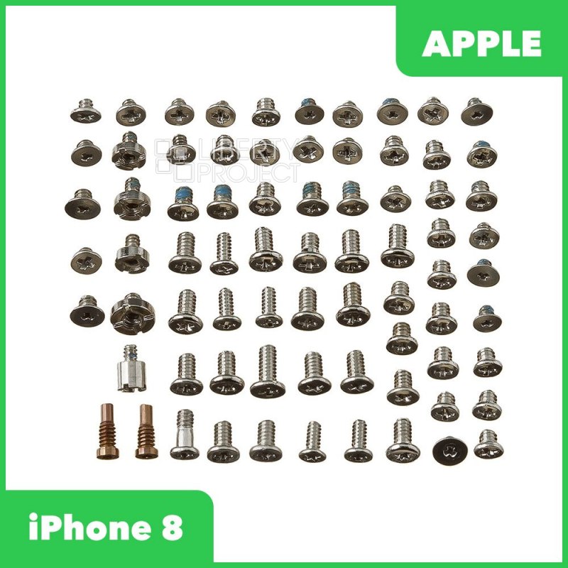 Винты для iPhone 8 (полный набор + 2 нижних винта)