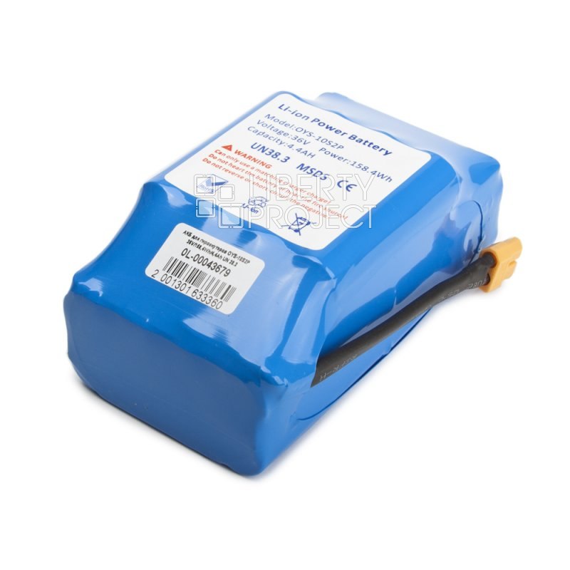 АКБ для гироскутеров OYS-10S2P 36V/158,4Wh/4,4Ah UN 38.3 (коробка)