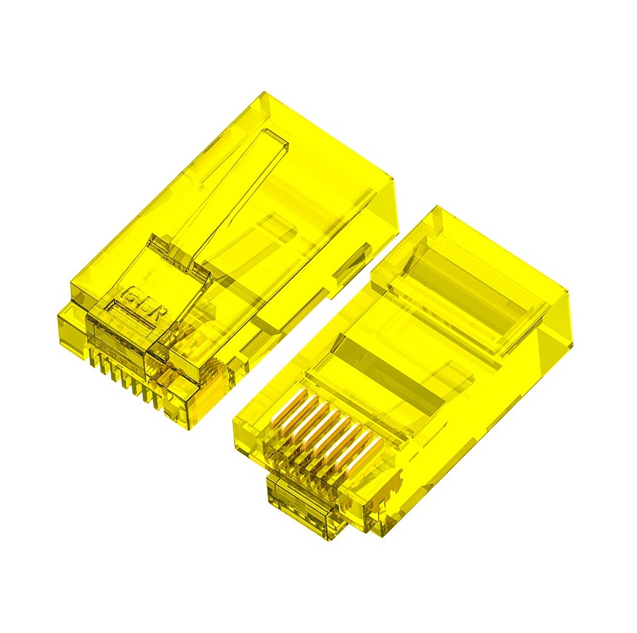 Джек RJ-45 (желтый) 8P8C кат 5е. Unibrave