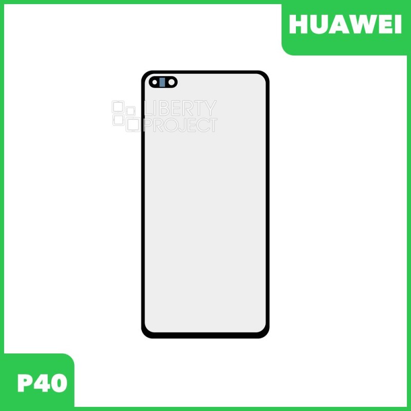 Стекло + OCA плёнка для переклейки Huawei P40 (ANA-NX9) (черный)