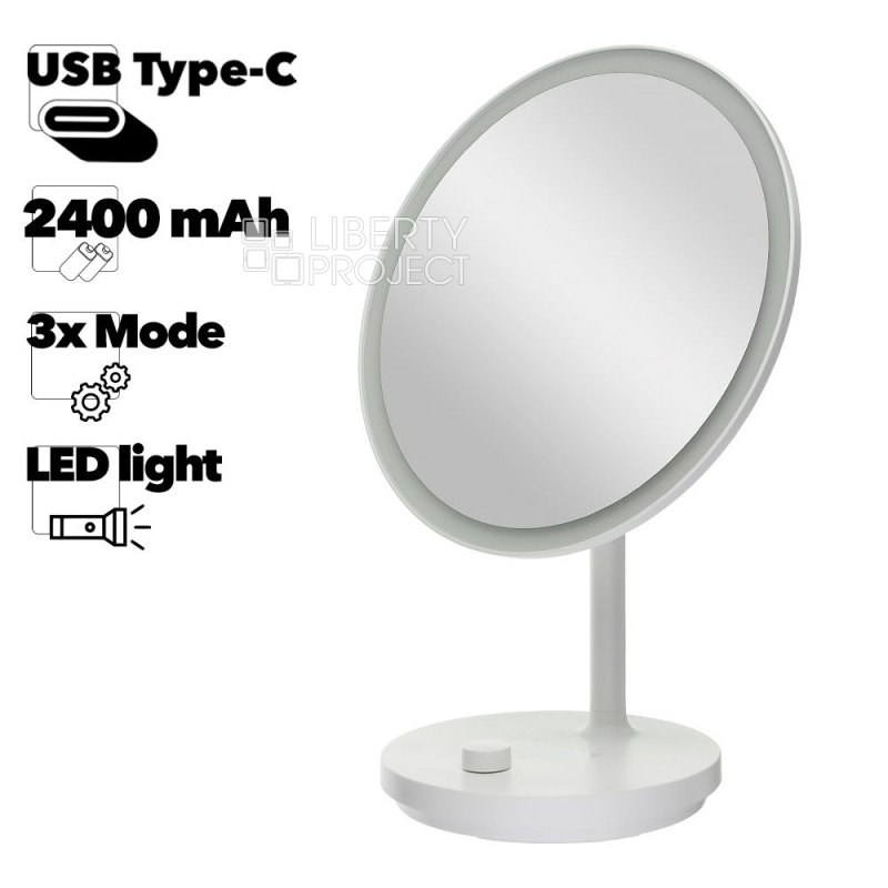 Зеркало косметическое Xiaomi Jordan Judy Round Tray Makeup Mirror NV535 (белое)