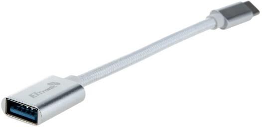 Переходник ELTRONIC (1-51) Type-C to USB-A 3.0 с проводом (серебро/белый)