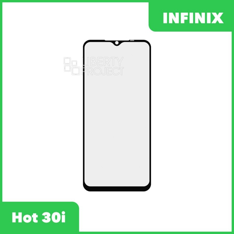 Стекло + OCA пленка для переклейки Infinix Hot 30i (черный)