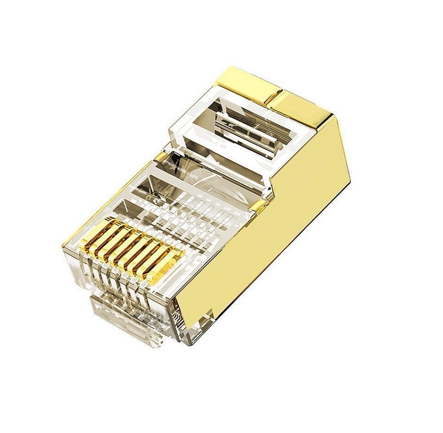 Джек RJ-45 (золотой) 8P8C кат 5е. Unibrave