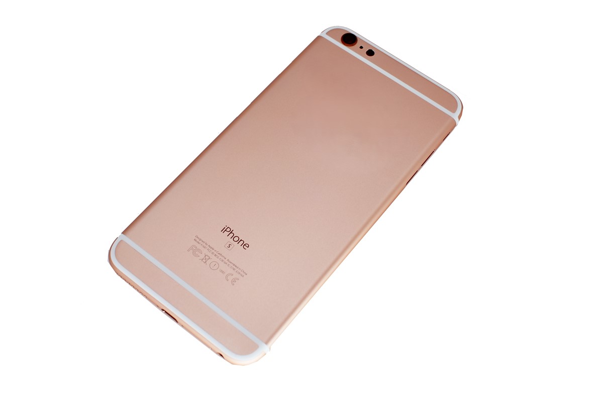 Часть корпуса для iPhone 6S Plus боковые кнопки в комплекте Rose золотая AAA