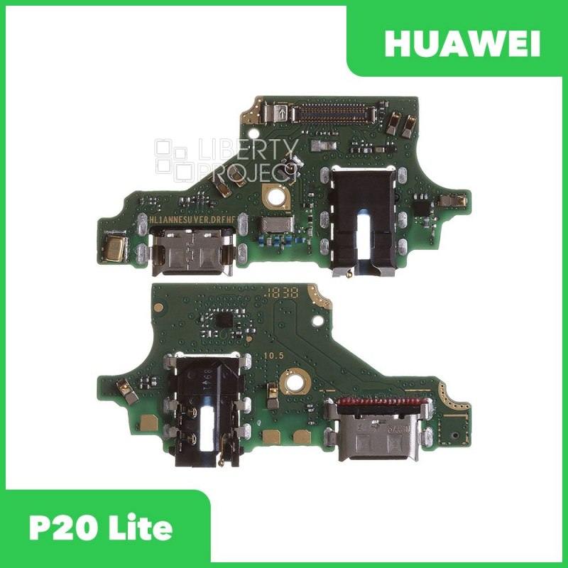 Шлейф/FLC Huawei P20 Lite на системный разъём/разъём гарнитуры/микрофон (оригинал)