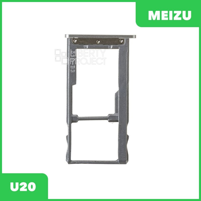 Держатель SIM карты для Meizu U20 серебро