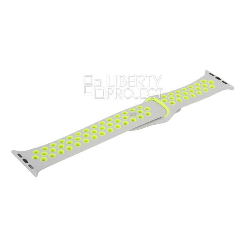 Ремешок для Apple Watch COTEetCI W12 Sports Dot Watchband 38 мм/40 мм спорт (серый/зеленый)