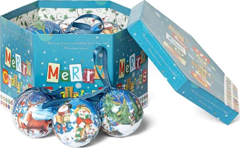 WINTER GLADE Набор ёлочных шаров папье-маше, 14 шт. 7514G077