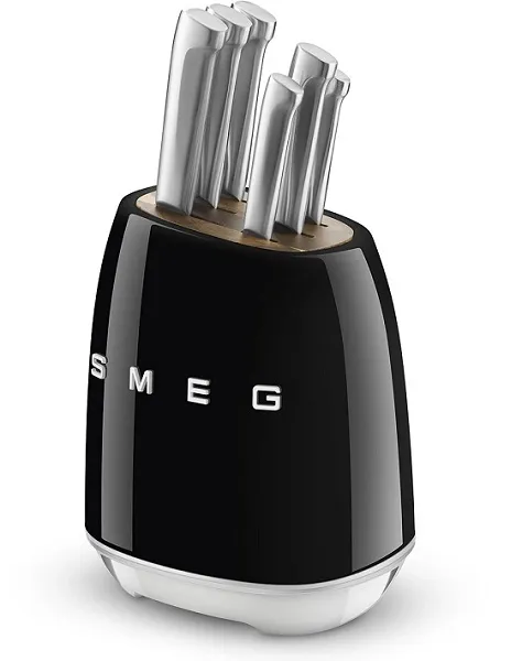 Набор ножей с подставкой SMEG KBSF02BL черный (EAC)