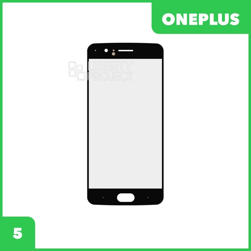 Стекло для переклейки OnePlus 5 (черный)