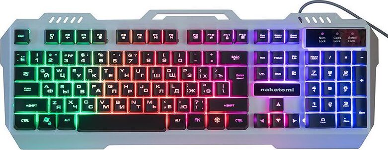 Клавиатура игровая NAKATOMI KG-35U серебро