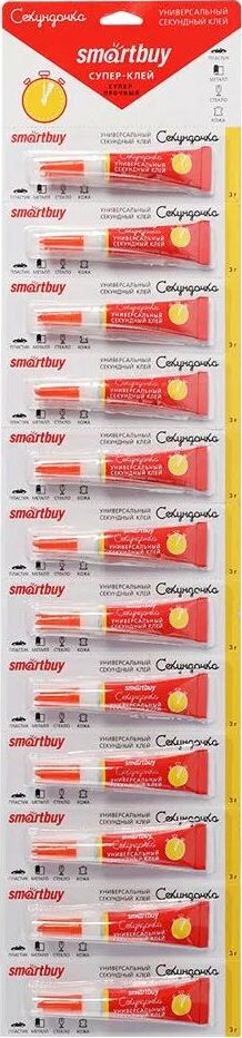 SMARTBUY (SBT-SG-1P2) СЕКУНДОЧКА клей 3 г. - лента 12 шт.