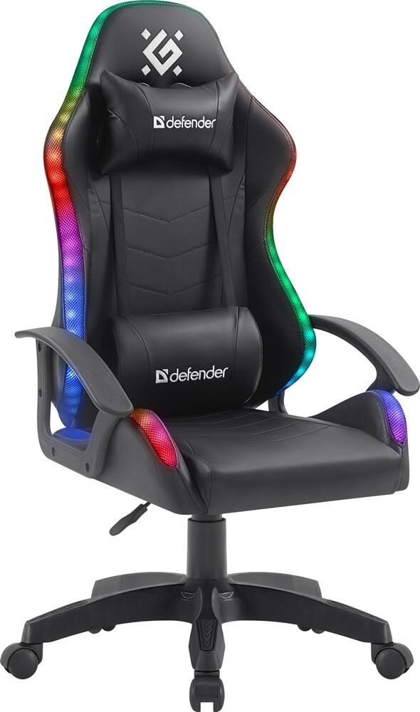 Кресло DEFENDER (64045) Factor X RGB,Черный,класс 2,PU Черный