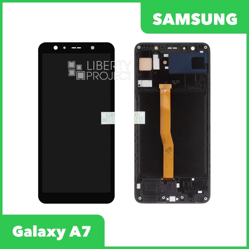LCD дисплей для Samsung Galaxy A7 2018 SM-A750 в сборе с тачскрином в рамке OLED (черный)