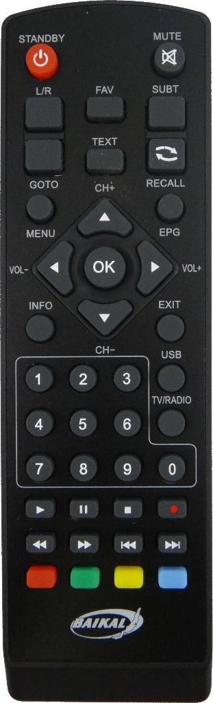 Пульт Baikal (Байкал) 940 HD для DVB-T2 ресивера