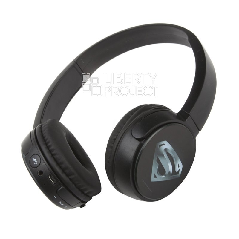 Bluetooth беспроводная гарнитура JUSTICE LEAGUE KR-1000 "Superman" (черная)