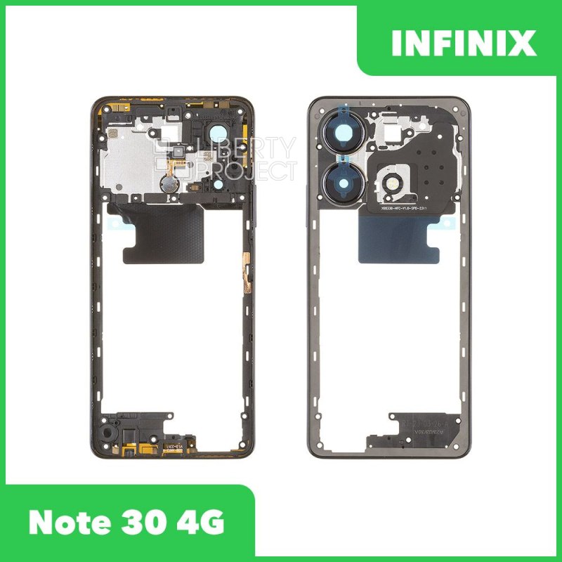 Средняя часть для Infinix Note 30 4G (X6833B) (черный)