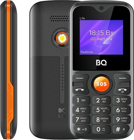 Телефон мобильный BQ 1853 Life Black/Orange