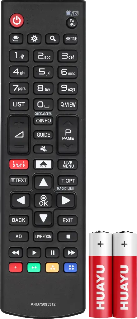 Пульт Huayu AKB75095312 c батарейками в комплекте для телевизора LG