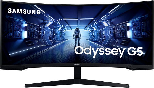 ЖК Монитор Samsung 34_ Odyssey G5 C34G55TWWI 3440x1440, VA, 165Гц, 1хHDMI, 1хDP
