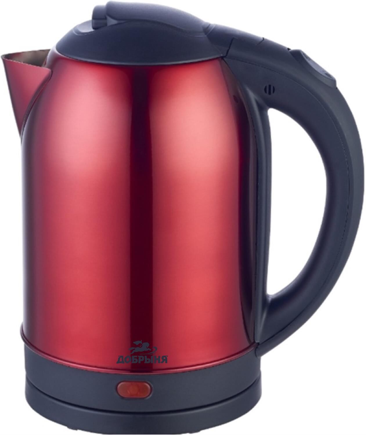 Чайник электрический ДОБРЫНЯ DO-1233R (2,0л, металл) red