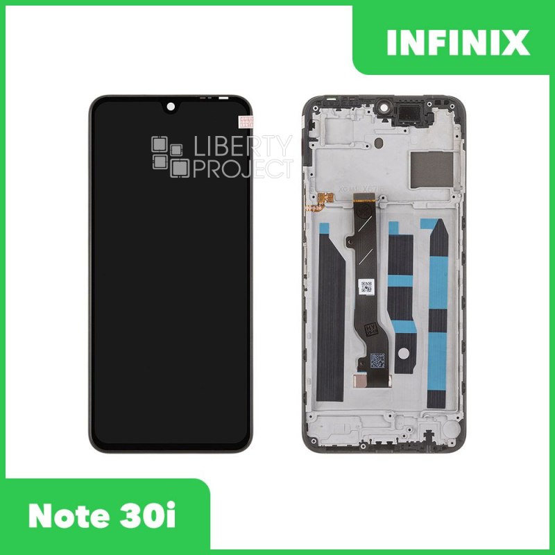 LCD дисплей для Infinix Note 30i (X6716) с тачскрином в рамке (черный) 100% OR