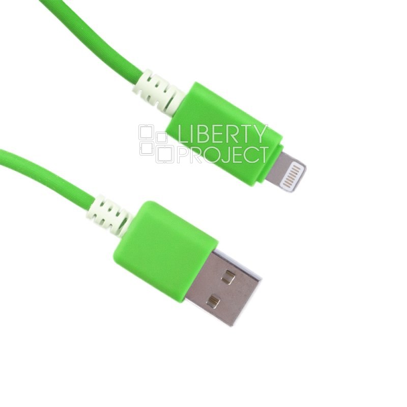 USB кабель "LP" для Lightning 8-pin в катушке 1,5метра (зеленый)