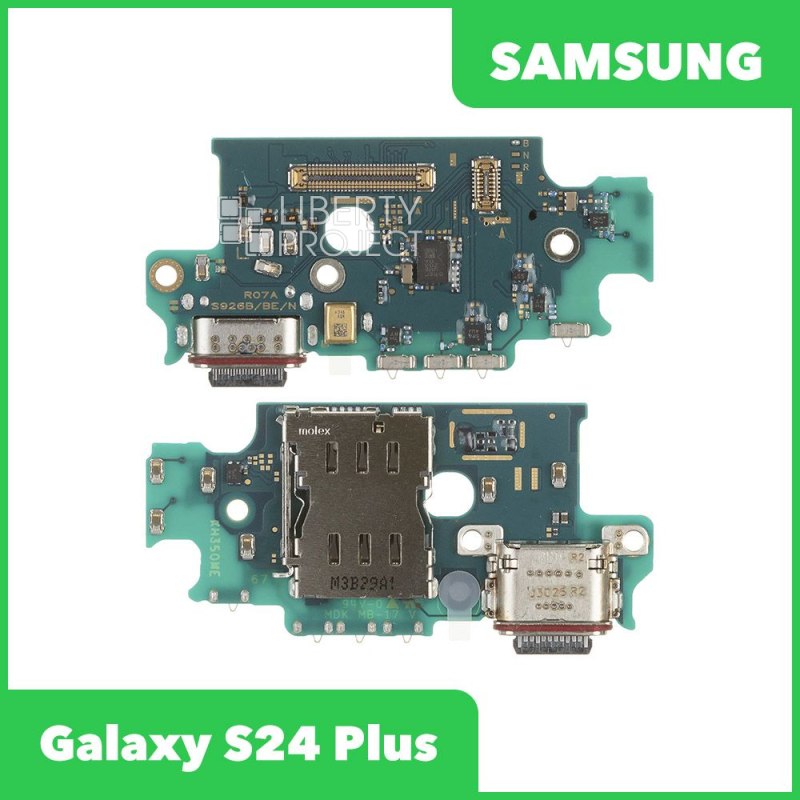 Шлейф/FLC Samsung Galaxy S24+ SM-S926B на системный разъём/микрофон, ориг