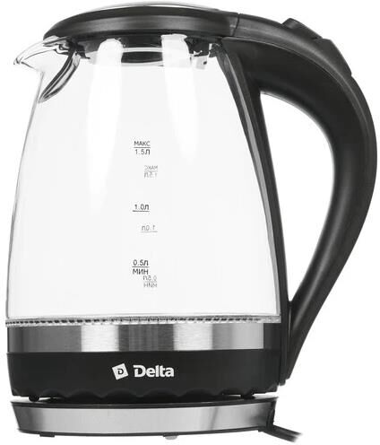Чайник электрический DELTA DL-1202 (1,5л. стекло)