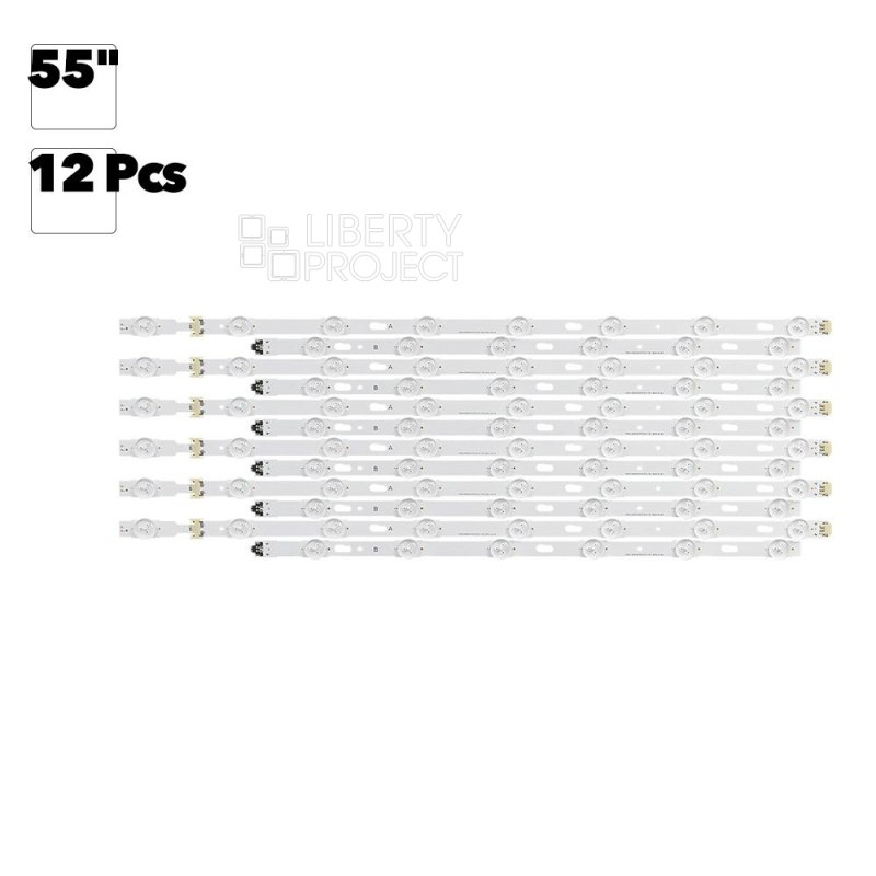 Светодиодная подсветка для телевизоров 55" LM41-00136A LM41-00135A 34798A (комплект 12 шт.)