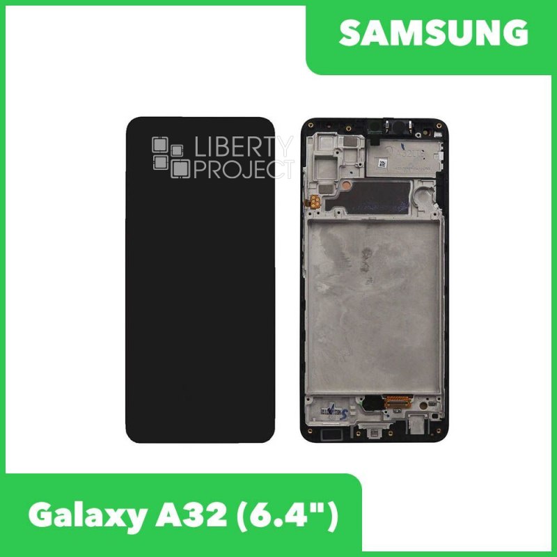 LCD дисплей для Samsung Galaxy A32 4G SM-A325 GH82-25566A в рамке (черный) 100% OR SP