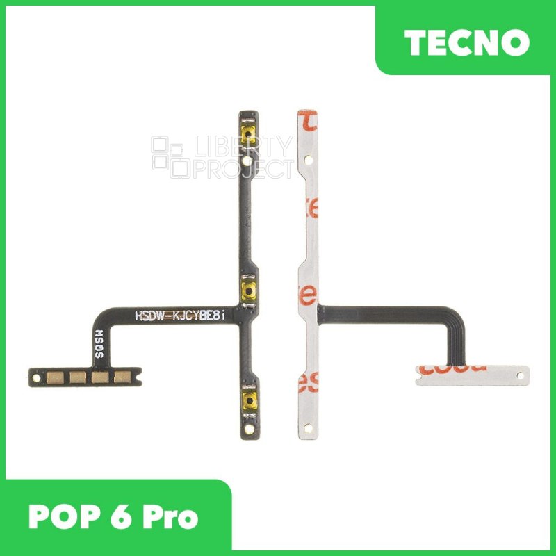 Шлейф/FLC Tecno POP 6 Pro (BE8) на кнопки громкости/включения