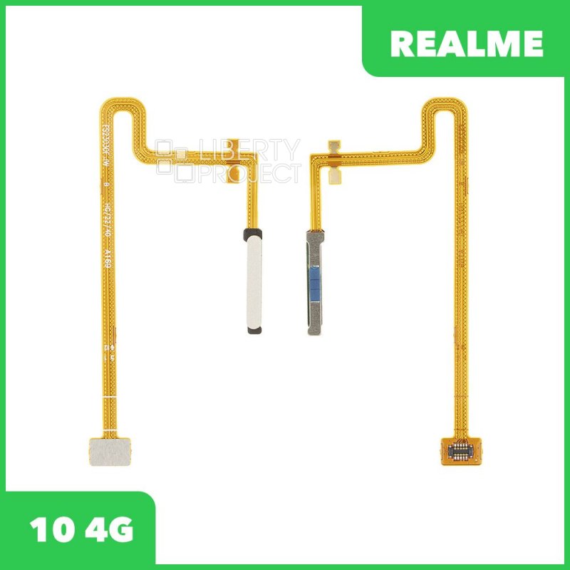 Шлейф для Realme 10 4G (RMX3630) сканер отпечатка пальцев (белый)
