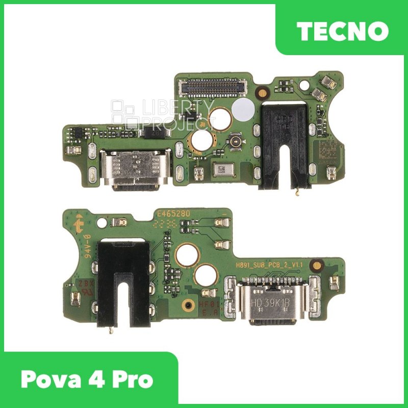 Шлейф/FLC Tecno Pova 4 Pro (LG8H) на системный разъём/микрофон, ориг