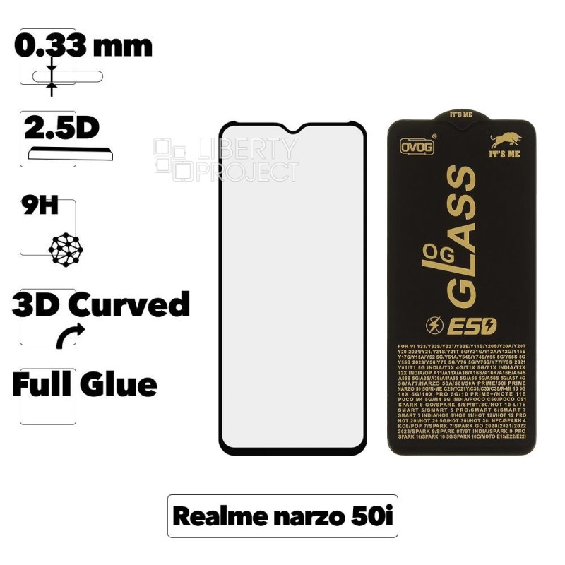 Защитное стекло IT`S ME для Realme narzo 50i OG Full Glue (черное)