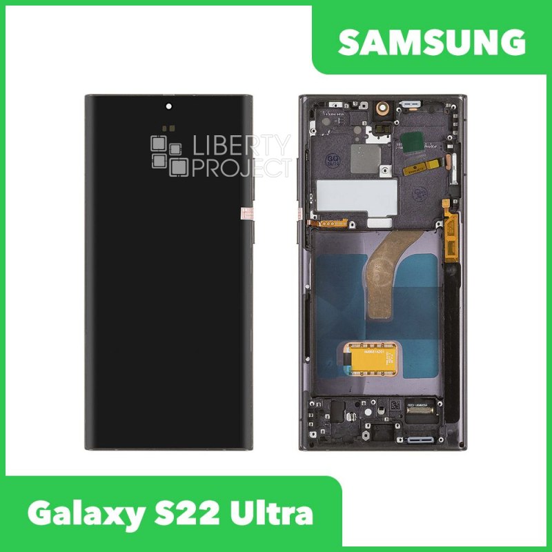 LCD дисплей для Samsung Galaxy S22 Ultra SM-S908 в сборе в рамке CK Soft OLED 6.81 (черный)