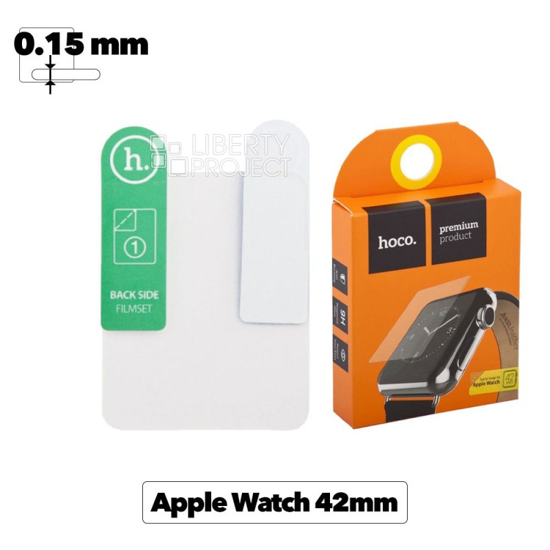 Защитное стекло HOCO для Apple Watch 42 мм, прозрачное, глянцевое, 0.15мм