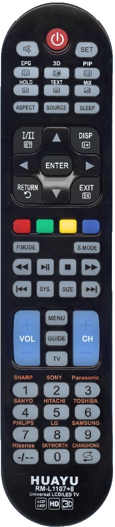 Универсальный пульт Huayu для LCD TV RM-L1107+8